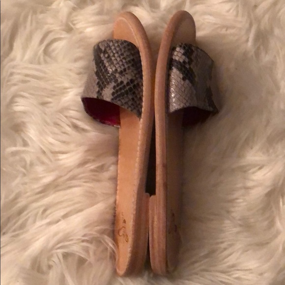 Freebird by Steven Leather Snake Slip On Sandals - Picture 5 of 6